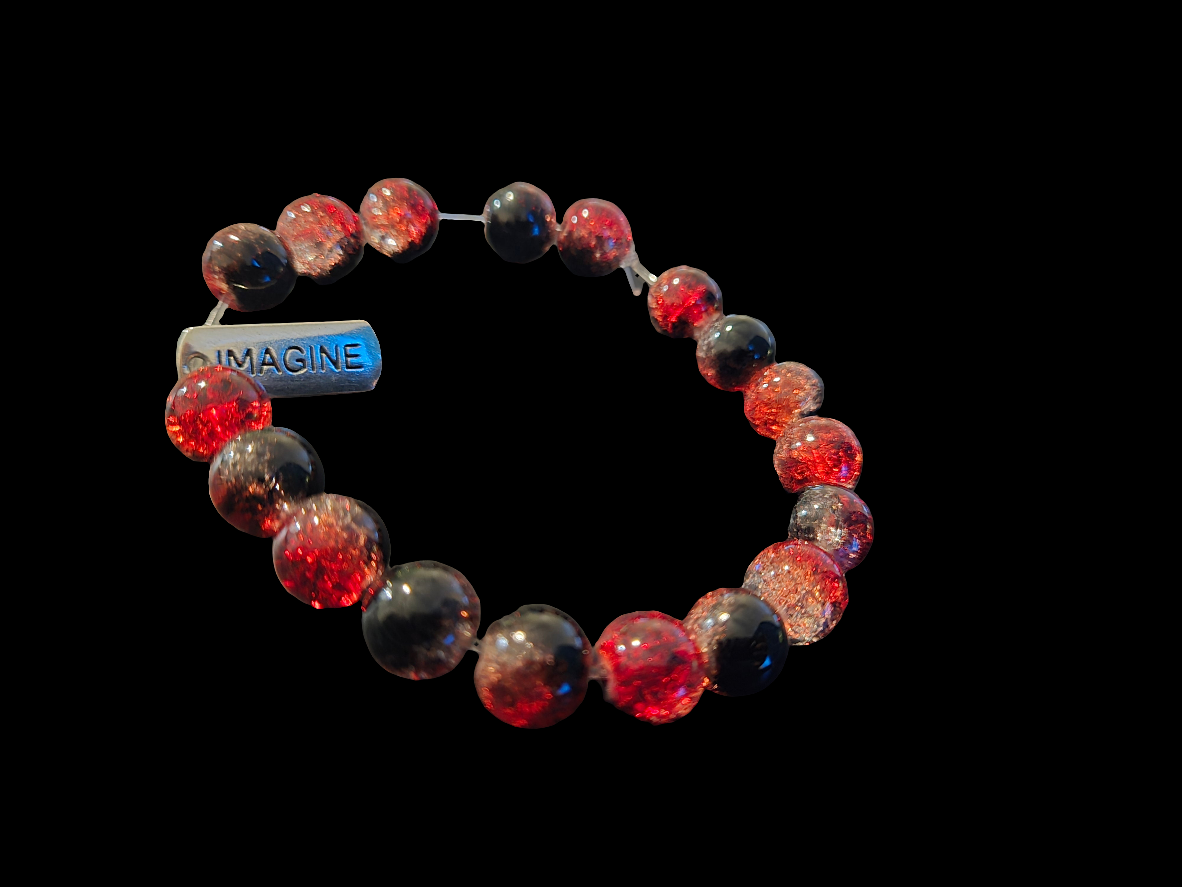 Charmed glass bracelets